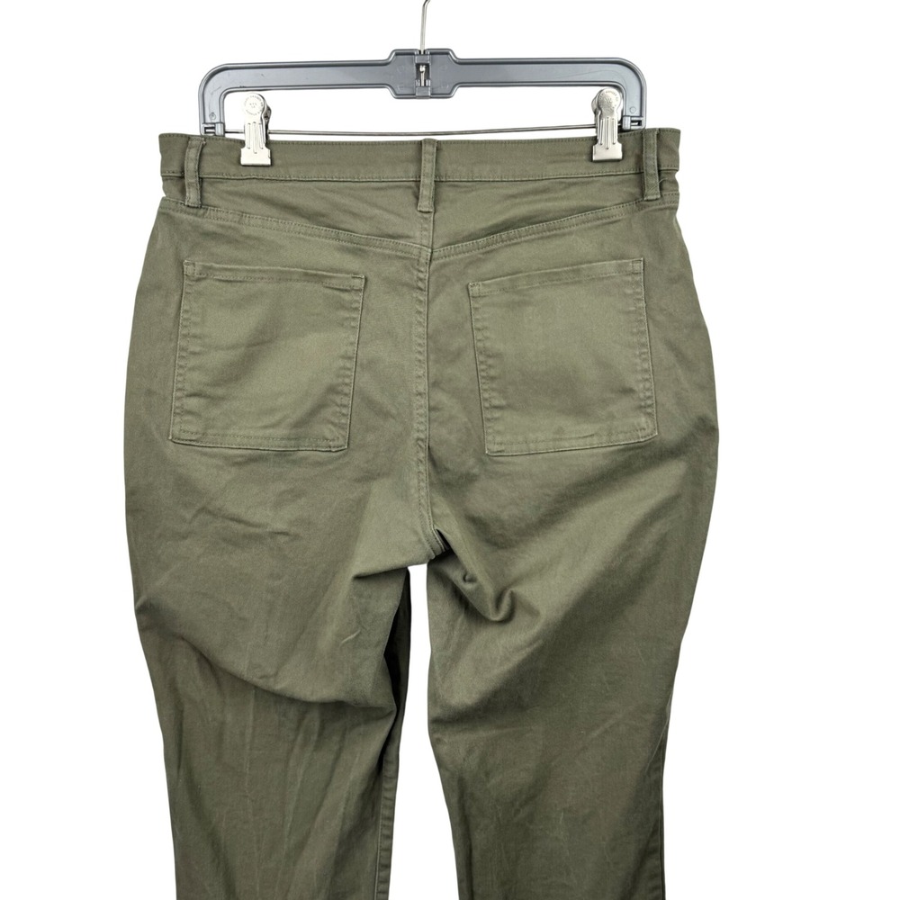 Banana Republic Utility Pants Womens 12 Olive Green‎ Cropped Tapered Cargo - Picture 5 of 12